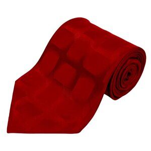 Barrington Men's Red Geometric 100% Silk Tie